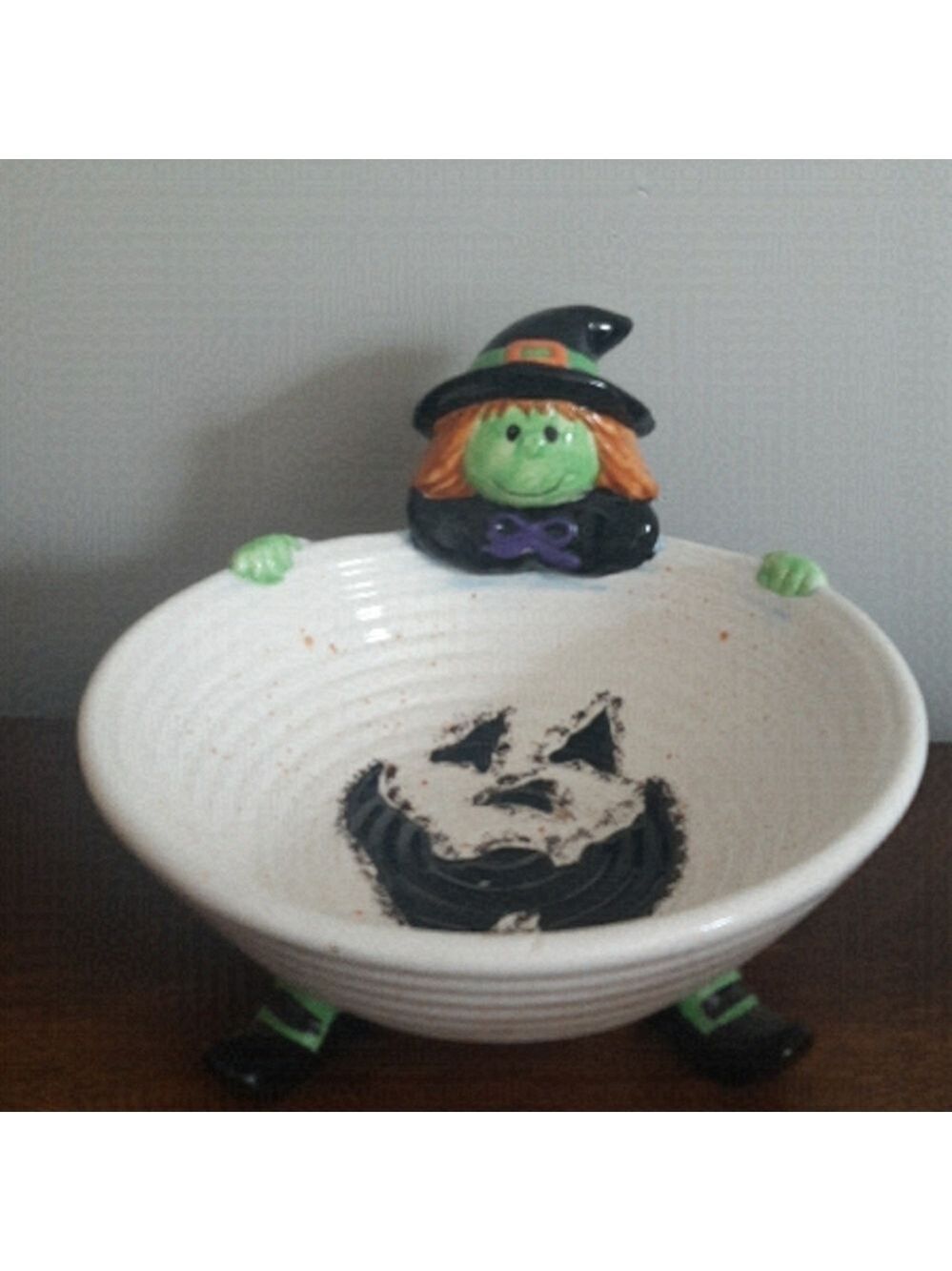 Nantucket The Good Witch ceramic Candy Dish bowl Halloween holiday fun server